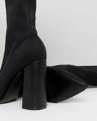 High Heeled Sock Boots